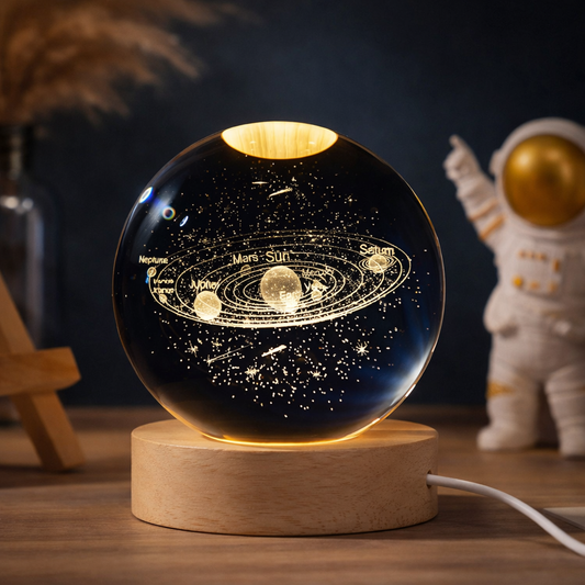 3D Crystal Ball Galaxy Night Light USB LED Table Lamp