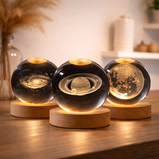 3D Crystal Ball Galaxy Night Light USB LED Table Lamp