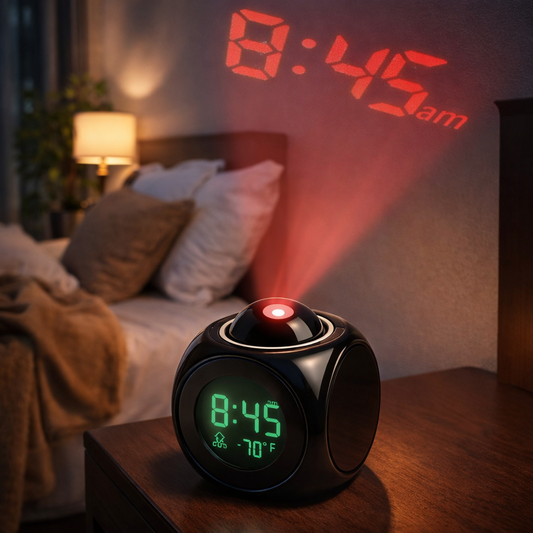 Projection Alarm Clock with Ceiling Display