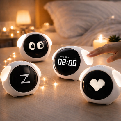 Digital Emotion Alarm Clock – LED Touch Night Light